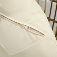 Gartensessel Rattanoptik mit Sitzkissen und Aluminiumrahmen khaki