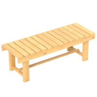 Naturbelassene Massivholz-Gartensitzbank, 2-Sitzer, Maße 110x38x35cm.