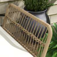 Gartensitzgruppe Loungemöbel Set Outdoor Rattan natur cremeweiss
