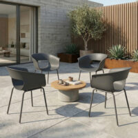 Gartenstühle 4er Set ergonomisch wetterfest rostbeständig