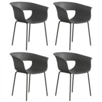 Gartenstühle 4er Set ergonomisch wetterfest rostbeständig