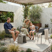 Gartenstühle 4er Set ergonomisch wetterfest rostbeständig