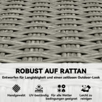 Gartenstühle klappbar 2er Set aus Massivholz und Polyrattan