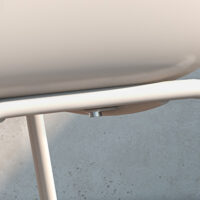 Gartenstuhl 4er-Set, stapelbar, belastbar bis 120 kg, Farbe Grau.