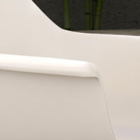 Gartenstuhl 4er-Set, stapelbar, belastbar bis 120 kg, Farbe Grau.