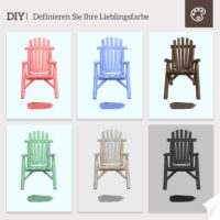 Gartenstuhl aus Holz im Adirondack-Stil, 83x68x101 cm, Farbe Braun.