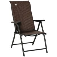 Gartenstuhl Polyrattan klappbar verstellbar wetterfest braun schwarz