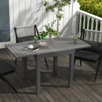 Gartentisch wetterfest für Garten und Terrasse 162x80x75cm grau