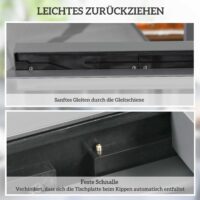 Gartentisch ausziehbar wetterfest Outdoor Buffet schwarz