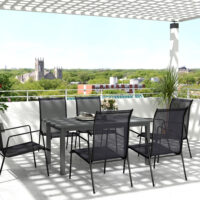 Gartentisch ausziehbar wetterfest für Balkon Terrasse Aluminium grau
