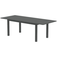 Gartentisch ausziehbar wetterfest für Balkon Terrasse Aluminium grau