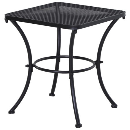 Gartentisch Beistelltisch für Garten Terrasse Metall schwarz