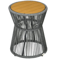 Gartentisch Beistelltisch Boho Rattan wetterfest Outdoor Balkon