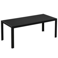 Gartentisch wetterfest für Garten Balkon Terrasse Kunststoff schwarz