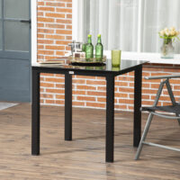 Gartentisch Loungetisch wetterfest Outdoor für Garten schwarz