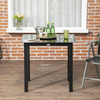 Gartentisch Loungetisch wetterfest Outdoor für Garten schwarz