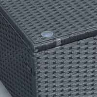 Gartentisch Beistelltisch Polyrattan für Garten und Balkon schwarz