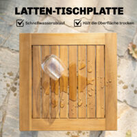 Gartentisch quadratisch wetterfest mit verstellbaren Füssen Outdoor