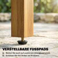 Gartentisch quadratisch wetterfest mit verstellbaren Füssen Outdoor
