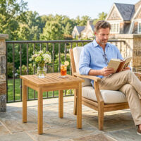 Gartentisch quadratisch wetterfest mit verstellbaren Füssen Outdoor