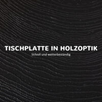 Gartentisch rund klappbar für 2 Personen in Holzoptik dunkelgrau