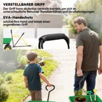 Gartenwagen Handwagen mit Kippfunktion 200kg 75L Kunststoffwanne
