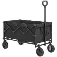 Gartenwagen klappbar mit herausnehmbarer Plane 100kg schwarz