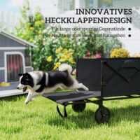 Gartenwagen klappbar mit herausnehmbarer Plane 100kg schwarz