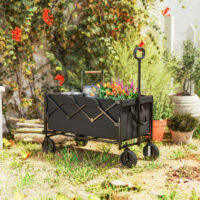 Gartenwagen klappbar mit herausnehmbarer Plane 100kg schwarz