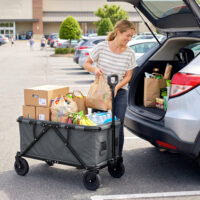 Gartenwagen Transportwagen klappbar mit Plane 120kg