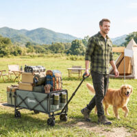 Gartenwagen klappbar mit herausnehmbarer Plane 90kg 72L