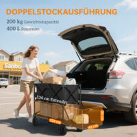 Gartenwagen Transportwagen mit herausnehmbarer Plane 200kg