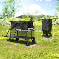 Gartenwagen Transportwagen mit herausnehmbarer Plane 200kg