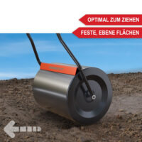 Gartenwalze mit 50cm Breite für gleichmäßige Rasenpflege und Saatgut-Einarbeitung.