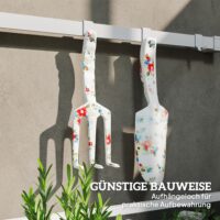 Gartenwerkzeug Set 3-teilig mit Kelle Rechen und Schere Metall