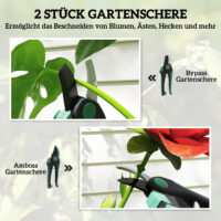 Gartenwerkzeug Set mit Gartenschere für Gartenarbeit Metall