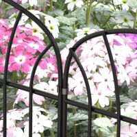 Gartenzaun Steckzaun flexibel 8 Elemente Metall schwarz