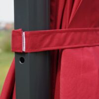Gastronomie-Ampelschirm 3x3m bordeaux ohne Ständer