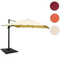 Gastronomie-Ampelschirm 3x4m creme drehbar mit Ständer