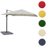 Gastronomie-Ampelschirm 3x4m creme-grau mit Ständer