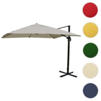 Gastronomie-Ampelschirm 3,5x3,5m creme-grau ohne Ständer