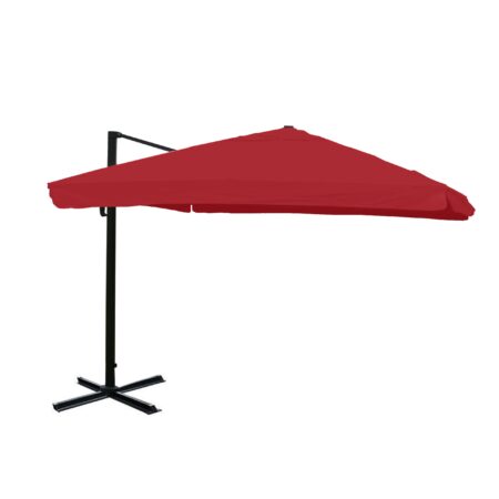 Gastronomie-Ampelschirm 3x4m Flap bordeaux drehbar ohne Ständer