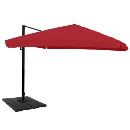 Gastronomie-Ampelschirm 3x4m Flap bordeaux mit Ständer