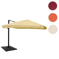 Gastronomie-Ampelschirm 3x4m Flap creme drehbar mit Ständer