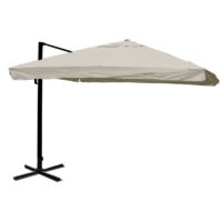 Gastronomie-Ampelschirm 3,5x3,5m Flap creme-grau drehbar ohne Ständer