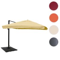 Gastronomie-Ampelschirm 3,5x3,5m Flap creme mit Ständer