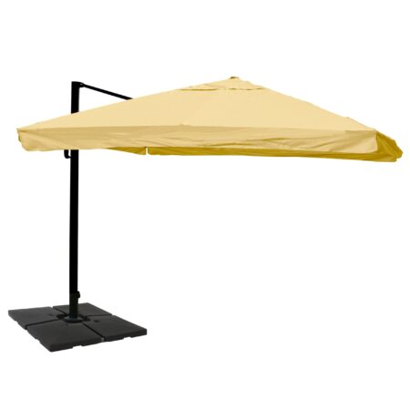 Gastronomie-Ampelschirm 3x4m Flap creme mit Ständer