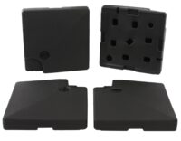 Gastronomie-Ampelschirm 3x4m Flap creme mit Ständer