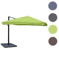 Gastronomie-Ampelschirm 3x3m Flap grün mit Ständer