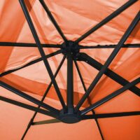 Gastronomie-Ampelschirm 3x4m Flap terracotta drehbar mit Ständer